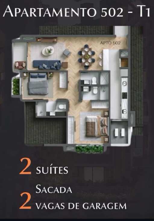  - Cobertura à venda em Canela, Centro, com 2 quartos, 81,53m²